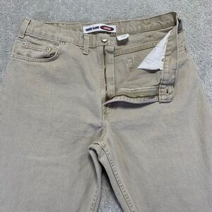 Vintage Faded Glory Jeans Mens 36x32 Loose Fit Khaki Denim Baggy Zip Fly Y2k